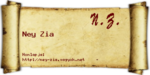 Ney Zia névjegykártya